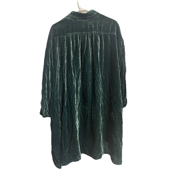 Free People Lux Velvet Shirtdress, Size L Collar with Buttons - Picture 3 of 8